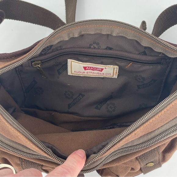 Augur Strauss & Co. Canvas Belly/ Waist Motorbike Bag Color: Brown - Picture 4 of 6